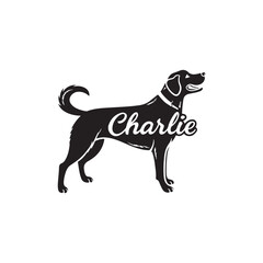 dog vector silhouette clipart logo concept