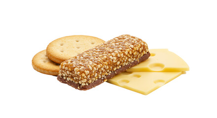 easy prepred snack isolated on white background 