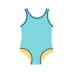 Simple illustration of a women's swimsuit. Perfect for summer and vacation designs.