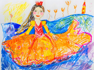 A princess drawing of a child