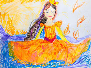 A princess drawing of a child