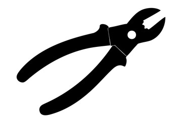 Cable Cutter black silhouette vector illustration isolated on a transparent background
