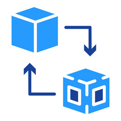 Obraz premium Digital Twin Icon Single Vector Collection 