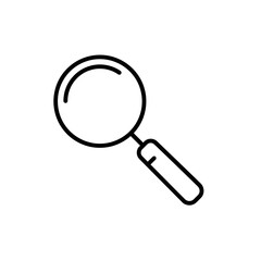 Magnifying Glass Illustration: A clean, minimalistic illustration of a magnifying glass. perfect for web designs.