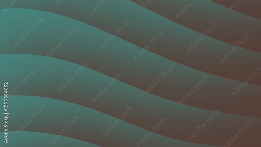 Poster smooth gradient motion waves with textured background in various shades of green and brown for creat