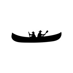 Man kayaking silhouette