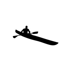 Man kayaking silhouette