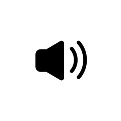 Sound Icon: A minimalist audio speaker icon, perfect for representing sound, volume, or audio-related functionalities in a clean and modern style.