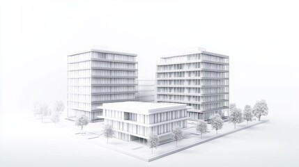 Fototapeta premium Modern Architecture Model Cityscape
