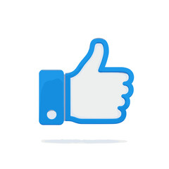 Thumb's Up: A close-up shot of a thumbs up icon, with the iconic gesture of approval and agreement in digital style.