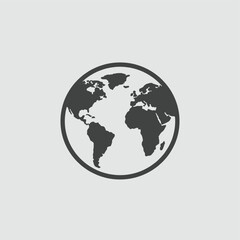 Global Unity: A Simple, clean, minimalist graphical representation of Earth in a circle, signifying global unity and environmental awareness.