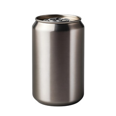 Sleek Metallic Soda Can with Minimalistic Design