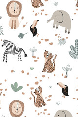 seamless pattern with animals