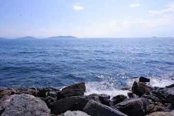 sea marmara tree child garden boat 