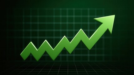 Naklejka premium Upward trend in financial graph indicates business success and growth