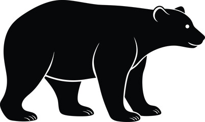 Polar bear silhouette walking eps.