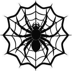 spider and web silhouette file.