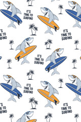 seamless pattern with airplanes vector