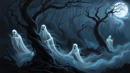 Ghosts in a Haunted Forest