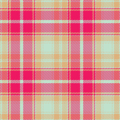 Contemporary Dark fawn & Classic duck egg blue Seamless Tartan Fabric Design
