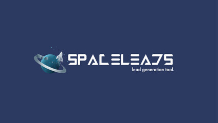 Space Leads - Futuristic Technology Logo for SaaS or Lead Generation Tool