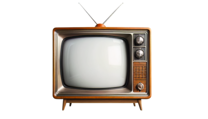 Vintage Retro Television Set Classic Antique Wooden Brown Screen Broadcast Media Old Fashioned Television Nostalgia Home Entertainment TV   