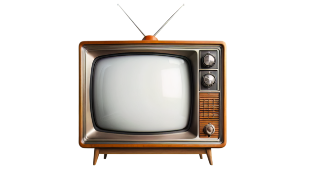 Vintage Retro Television Set Classic Antique Wooden Brown Screen Broadcast Media Old Fashioned Television Nostalgia Home Entertainment TV   