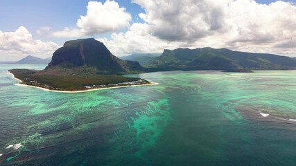 UNESCO World Heritage Site Aerial Landscape of Le Morne, Mauritius
