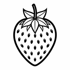 vector strawberry silhouette vector