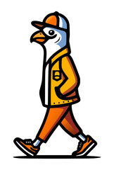Сartoon illustration of a penguin
