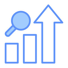 Seo Outline Blue Color Icon