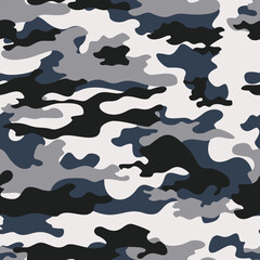 
military blue camouflage pattern repeat vector background trendy urban design