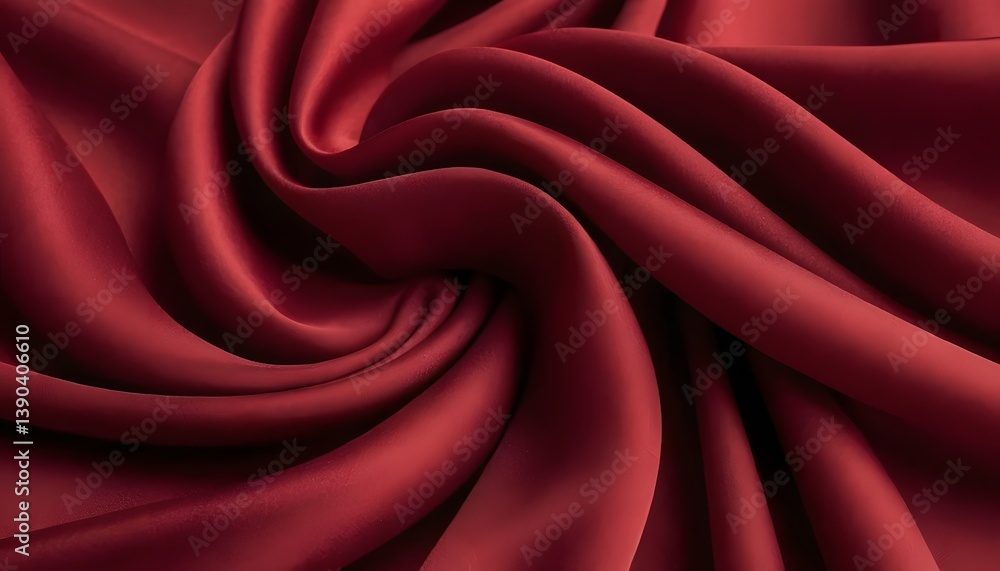 Poster luxurious red fabric texture, deep color waves, gentle folds. soft material design. smooth elegant t