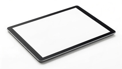 Blank White Tablet on White Background-Mockup