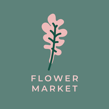 Botanical Flower Logo in Minimal Style