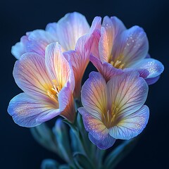 blue and white dahlia