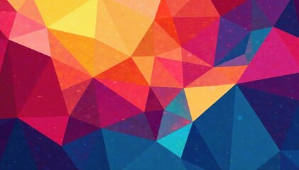 Obraz premium Geometric abstract shapes, vibrant color palette, endless repeat , abstract, modern, simple