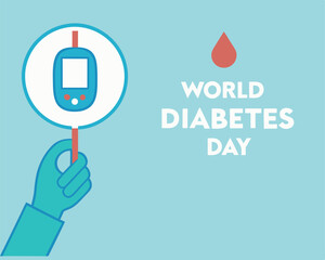 World Diabetes Day awareness: monitoring blood glucose for healthy diabetes management.