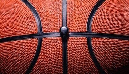 Obraz premium Close up view showcasing the unique textures and patterns of an official basketball used in play.