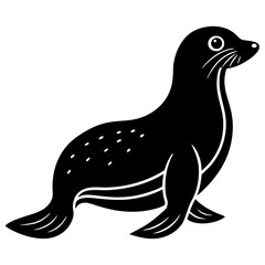 Animal seal silhouette vector illustrator