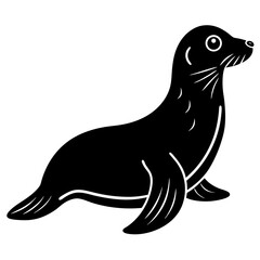 Animal seal silhouette vector illustrator