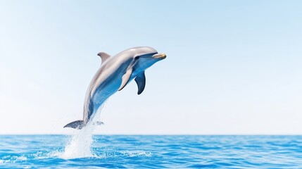 Fototapeta premium Dolphin leaping in ocean