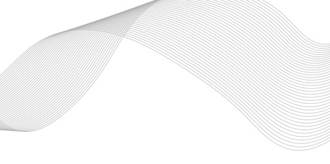 Abstract Curved Black and White Line Wave Background
