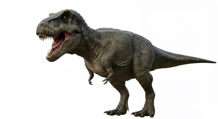 Fototapeta premium Majestic Tyrannosaurus Rex rendering against a pristine white background