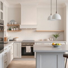 Fototapeta premium modern kitchen interior with kitchen