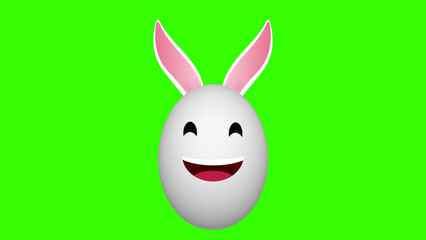 very happy bunny egg for easter holiday concept. funny easter egg for happy easter holiday theme.