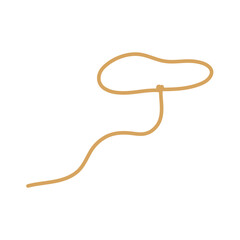 Lasso rope. Vector illustration.