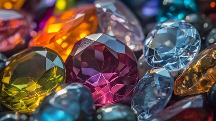 semi precious gem colorful  stones