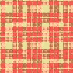 Classic light tan Tartan patterns fabric texture. Contemporary Classic coral Seamless Tartan