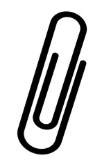 Office stationery paperclip for apps, web design. Simple vector icon